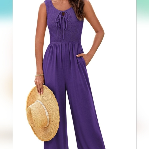 Grace Karin Elegant Purple Jumpsuit, Medium, NWOT - Picture 4 of 8